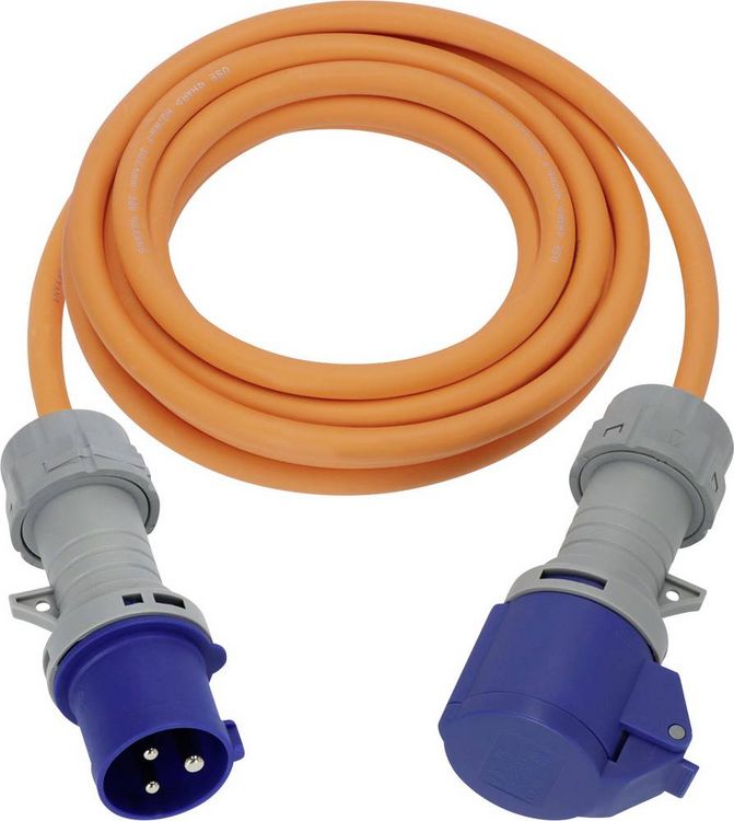 Produktbild: Brennenstuhl 1167650405 Strom Camping-CEE-Verl&auml;ngerungskabel Blau, Grau, Orange 5 m H07RN-F 3G 2,5 mm&sup2;