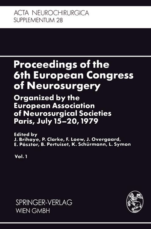 Produktbild: Proceedings of the 6th European Congress of Neurosurgery