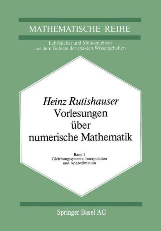 Produktbild: Vorlesungen &uuml;ber Numerische Mathematik