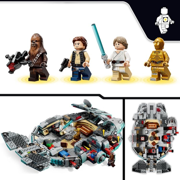 Produktbild: LEGO Star Wars 75426 SMART Play: Millennium Falke Modell, Spielzeug ab 9