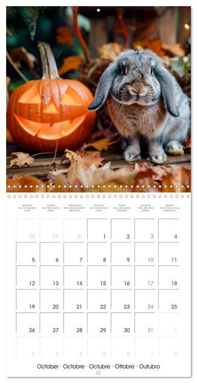 Produktbild: RABBITS Cuddly little guys (Wall Calendar 2026 12 &times; 12 Inch) CALVENDO 12 Month Wall Calendar