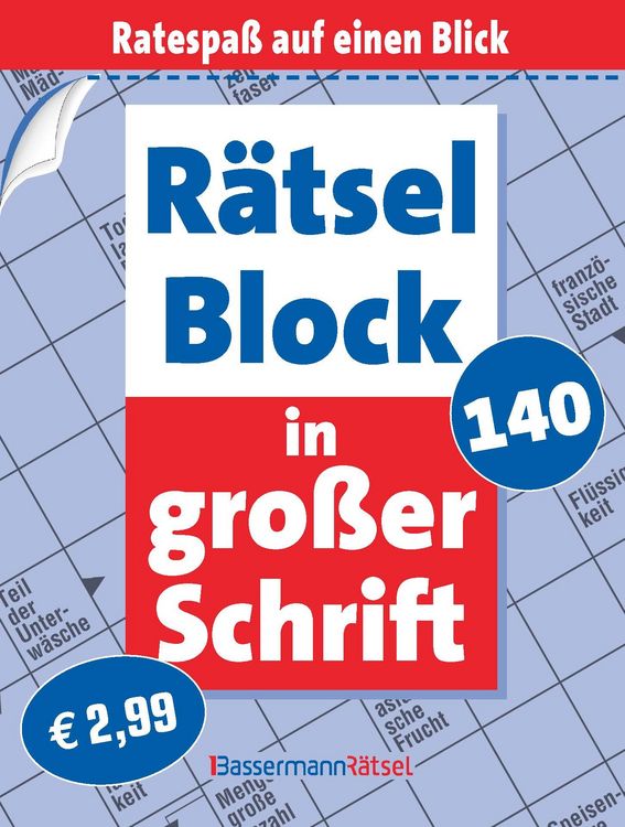 Produktbild: R&auml;tselblock in gro&szlig;er Schrift 140