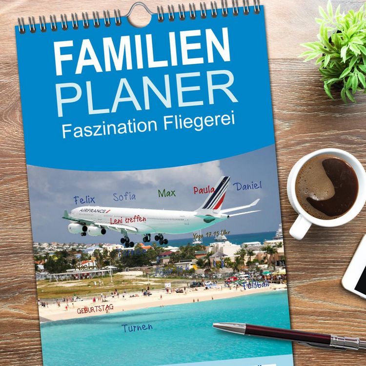 Produktbild: Familienplaner 2026 - Faszination Fliegerei mit 5 Spalten (Wandkalender, 21 x 45 cm) CALVENDO