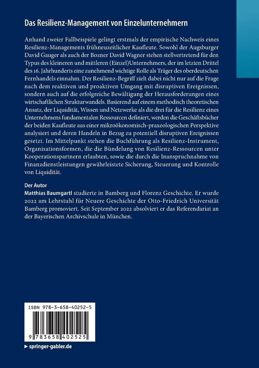Produktbild: Das Resilienz-Management von Einzelunternehmern