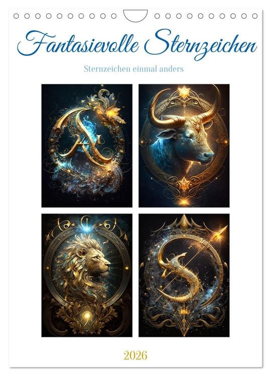 Produktbild: Fantasievolle Sternzeichen (Wandkalender 2026 DIN A4 hoch), CALVENDO Monatskalender