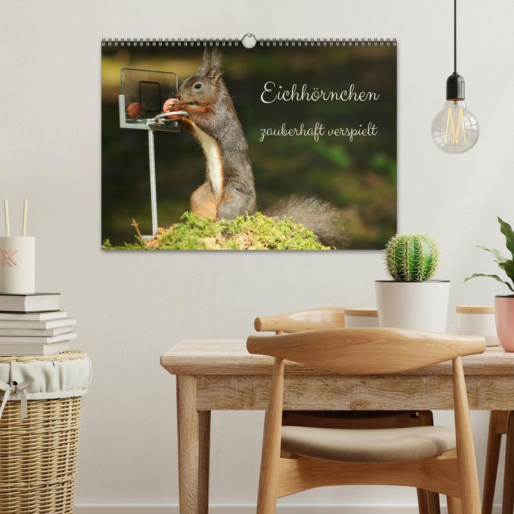 Produktbild: Eichh&ouml;rnchen - zauberhaft verspielt (Wandkalender 2026 DIN A3 quer), CALVENDO Monatskalender