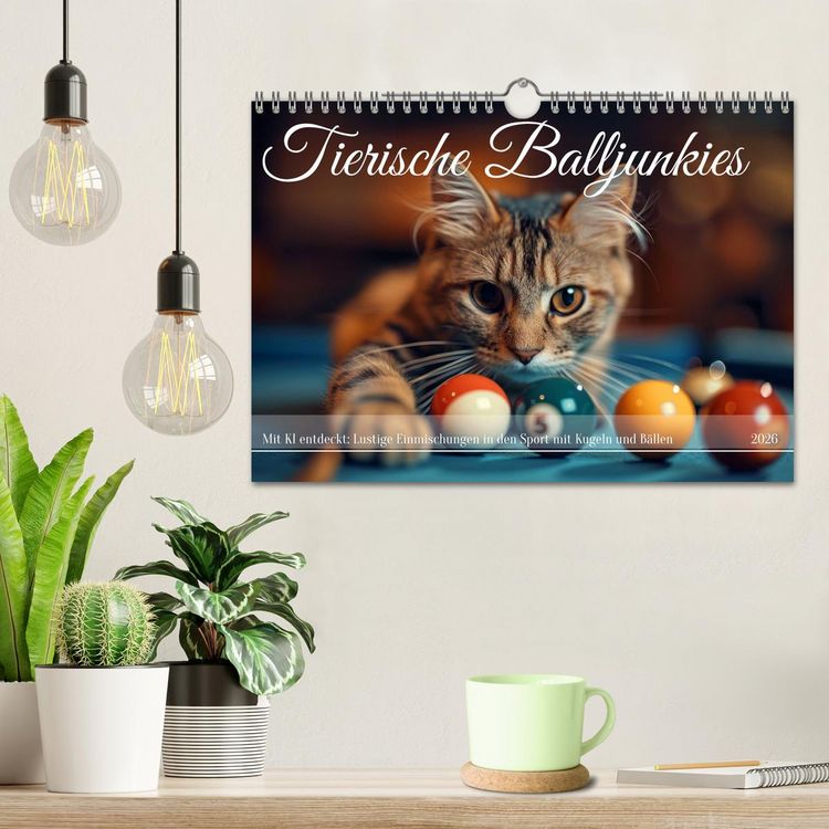 Produktbild: Tierische Balljunkies (Wandkalender 2026 DIN A4 quer), CALVENDO Monatskalender