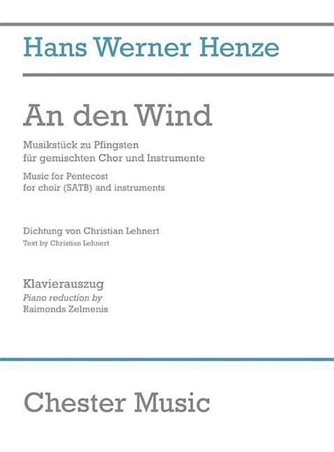Produktbild: An Den Wind: Music for Pentecost
