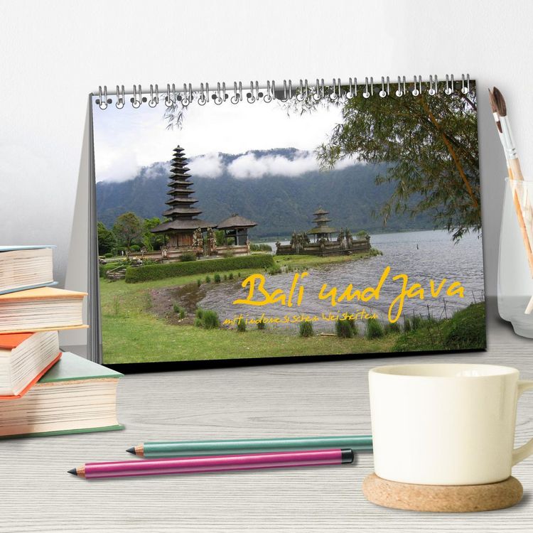 Produktbild: Bali und Java ~ mit indonesischen Weisheiten (Tischkalender 2026 DIN A5 quer), CALVENDO Monatskalender