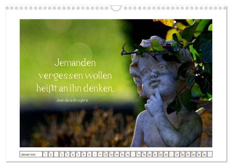 Produktbild: Engel-Kalender mit Zitaten / CH-Version (Wandkalender 2026 DIN A3 quer), CALVENDO Monatskalender