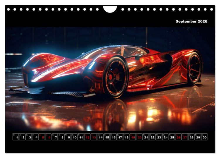Produktbild: Surreale Cyber Cars (Wandkalender 2026 DIN A4 quer), CALVENDO Monatskalender