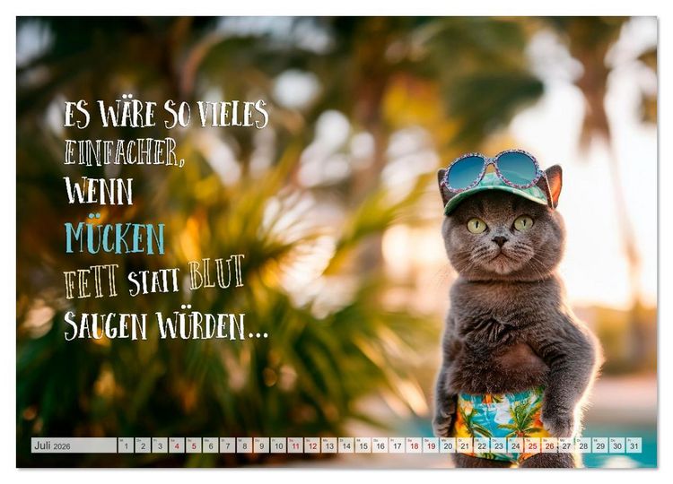 Produktbild: FLAUSCHFIGUR DELUXE Jeden Monat ein H&auml;ppchen Humor (Wandkalender 2026 DIN A2 quer), CALVENDO Monatskalender