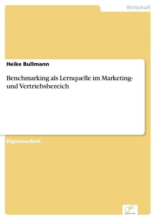 Produktbild: Benchmarking als Lernquelle im Marketing- und Vertriebsbereich