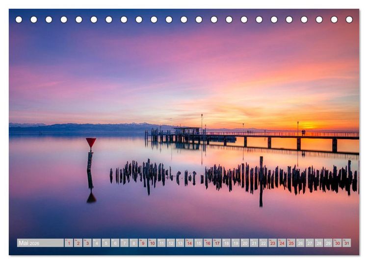 Produktbild: Bodensee-Stimmungen (Tischkalender 2026 DIN A5 quer), CALVENDO Monatskalender