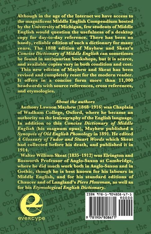 Produktbild: A Concise Dictionary of Middle English