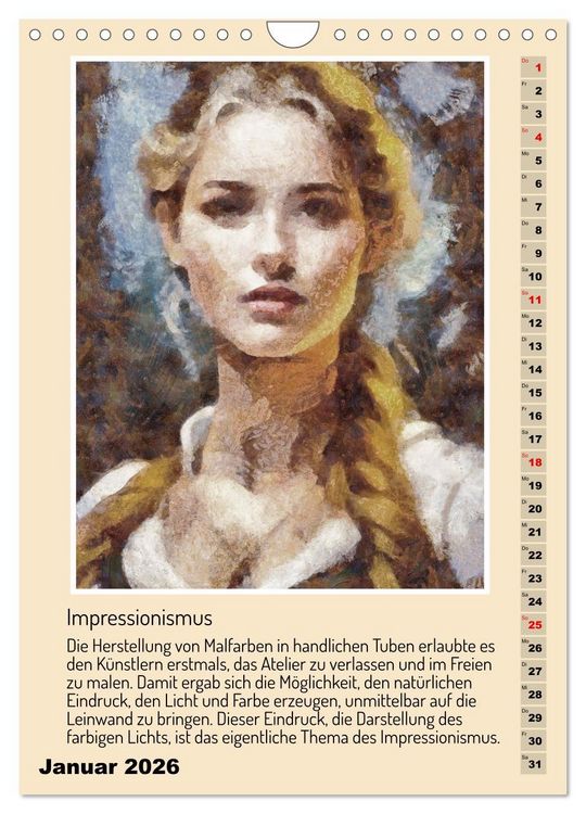 Produktbild: Kunststile der Moderne in Darstellungen von Frauen (Wandkalender 2026 DIN A4 hoch), CALVENDO Monatskalender