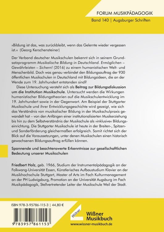 Produktbild: Der Bildungsauftrag von Musikschulen