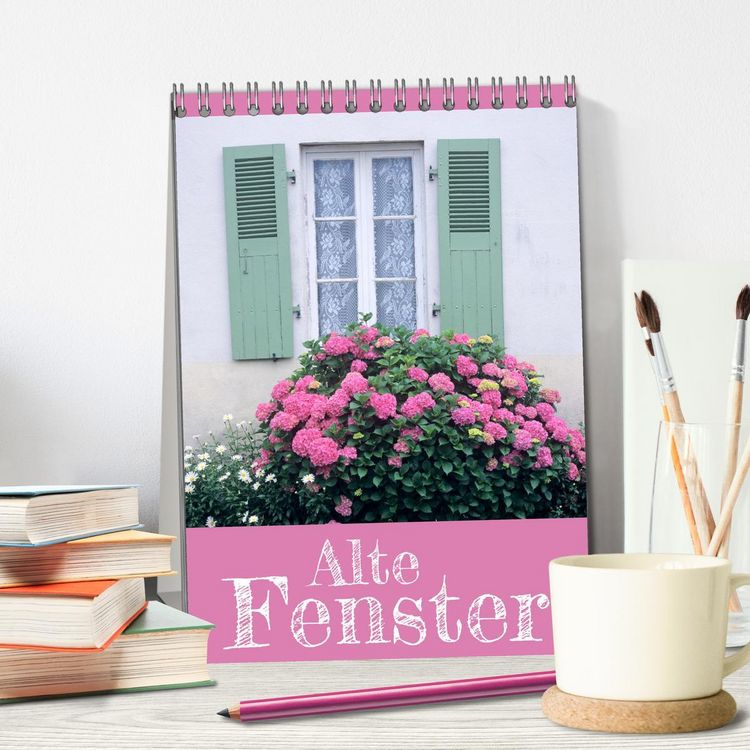 Produktbild: Alte Fenster (Tischkalender 2026 DIN A5 hoch), CALVENDO Monatskalender