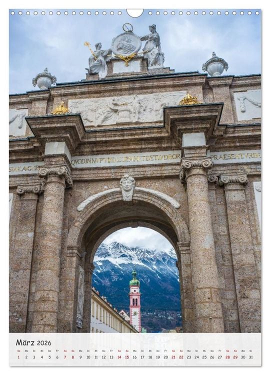 Produktbild: Innsbruck - Zwischen Gassen und Geschichte (Wandkalender 2026 DIN A3 hoch), CALVENDO Monatskalender