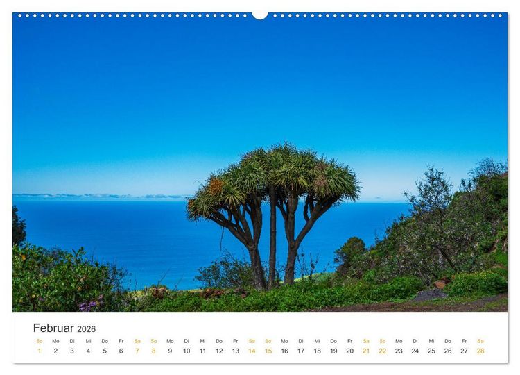 Produktbild: La Palma - Isla Bonita - Landschaften der Kanarischen Insel (hochwertiger Premium Wandkalender 2026 DIN A2 quer), Kunstdruck in Hochglanz