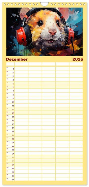 Produktbild: Familienplaner 2026 - Musik Safari mit 5 Spalten (Wandkalender, 21 x 45 cm) CALVENDO