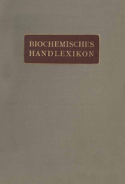 Produktbild: Biochemisches Handlexikon
