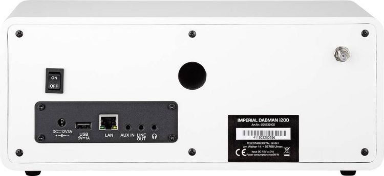 Produktbild: Imperial Dabman i200 Internet Tischradio DAB+, UKW, Internet AUX, USB, Internetradio Wei&szlig;
