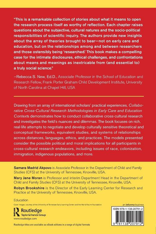 Produktbild: Collaborative Cross-Cultural Research Methodologies in Early Care and Education Contexts