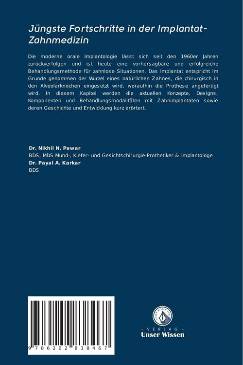 Produktbild: J&uuml;ngste Fortschritte in der Implantat-Zahnmedizin