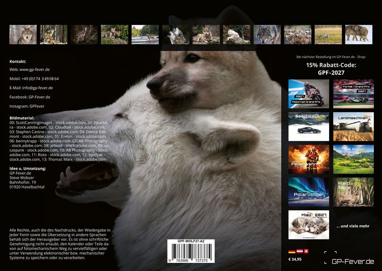 Produktbild: Wolf &ndash; Im Schatten des Waldes - 2027 - Kalender DIN A2