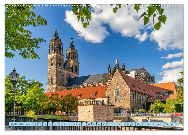 Produktbild: Magdeburger Dom 2027 (hochwertiger Premium Wandkalender 2027 DIN A2 quer), Kunstdruck in Hochglanz