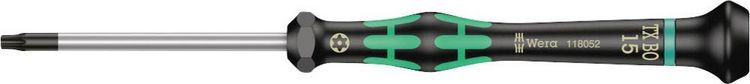 Produktbild: Wera 2067 Elektronik- u. Feinmechanik Torx-Schraubendreher Gr&ouml;&szlig;e (Schraubendreher) TR 15 Klingenl&auml;nge: 60 mm 1 St.
