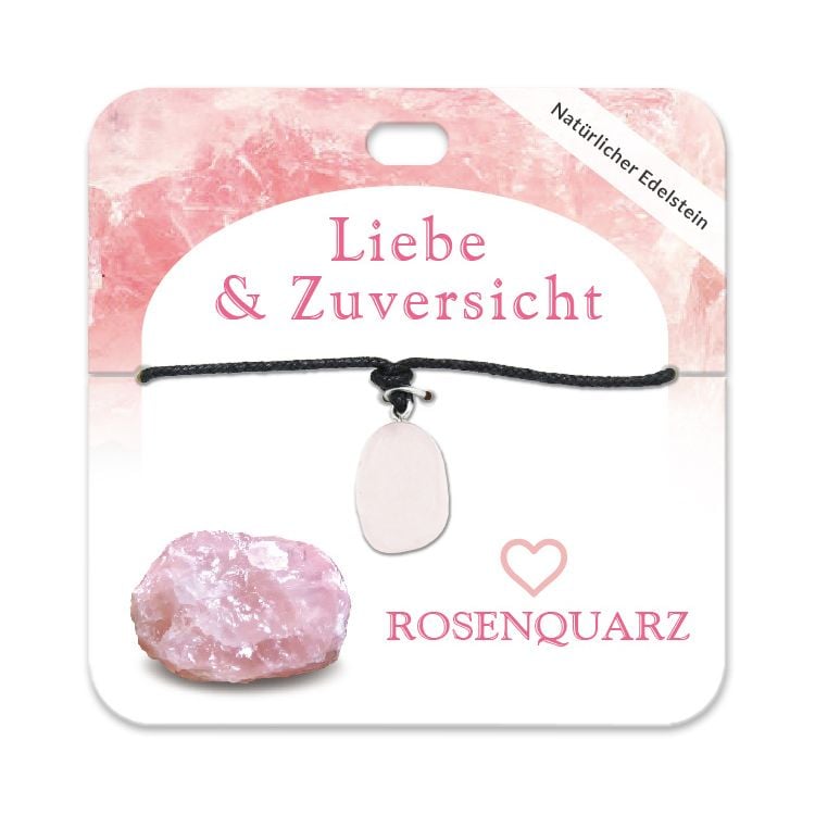 Produktbild: Rosenquarz Trommelstein Kette