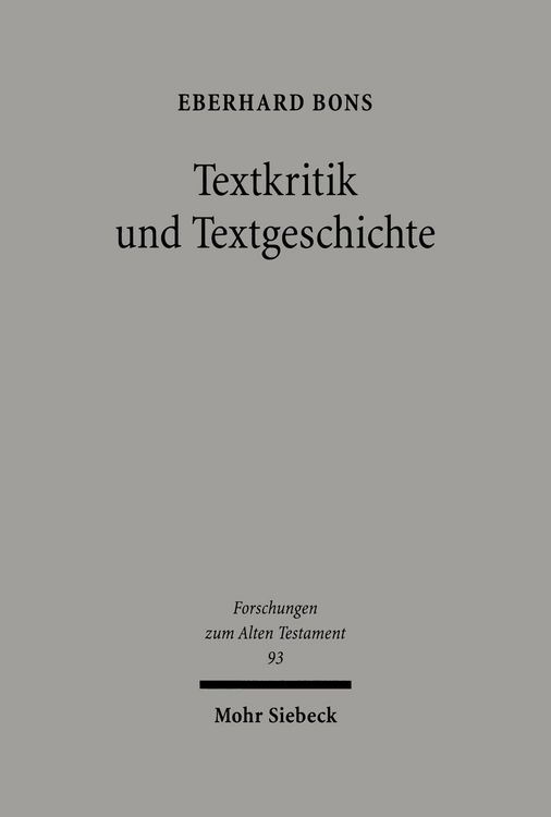 Produktbild: Textkritik und Textgeschichte