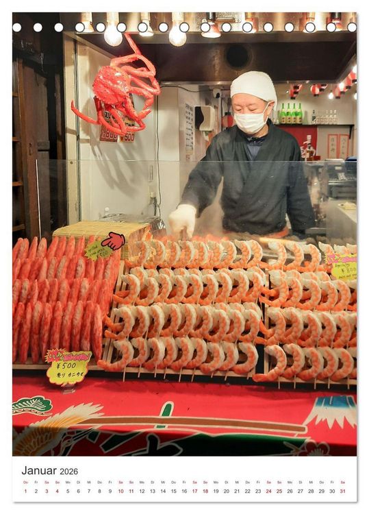 Produktbild: Japanisches Streetfood (Tischkalender 2026 DIN A5 hoch), CALVENDO Monatskalender