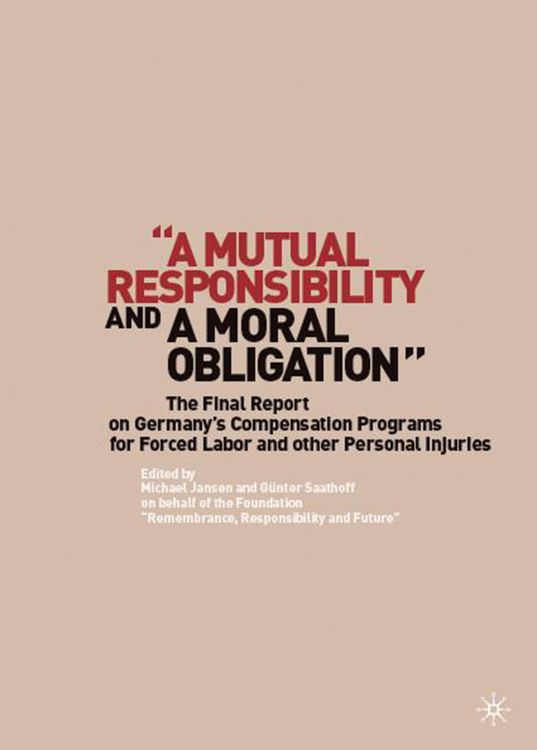 Produktbild: &ldquo;A Mutual Responsibility and a Moral Obligation&rdquo;