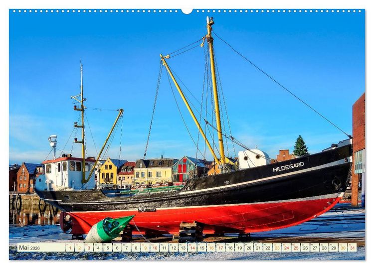 Produktbild: Reise an die Nordsee - Husum (hochwertiger Premium Wandkalender 2026 DIN A2 quer), Kunstdruck in Hochglanz
