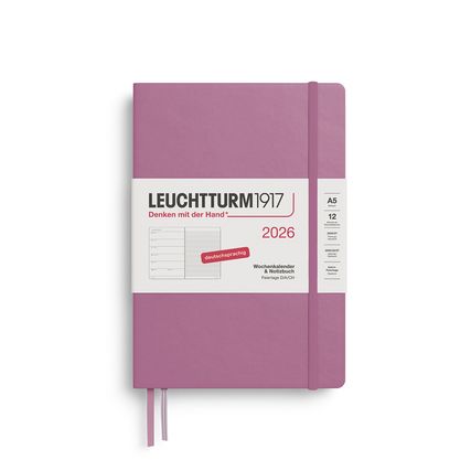 Produktbild: Wochenkalender & Notizbuch Medium A5 Dusty Rose 2026