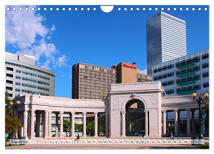 Produktbild: Denver Stadtansichten (Wandkalender 2026 DIN A4 quer), CALVENDO Monatskalender