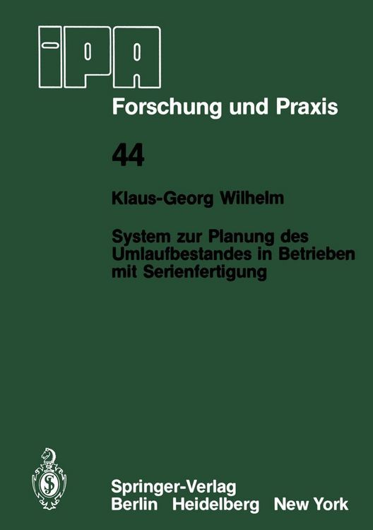 Produktbild: System zur Planung des Umlaufbestandes in Betrieben mit Serienfertigung