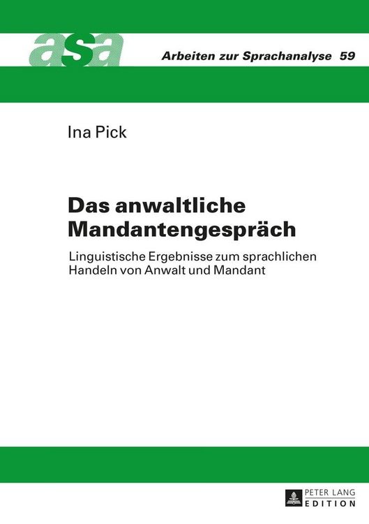 Produktbild: Das anwaltliche Mandantengespraech