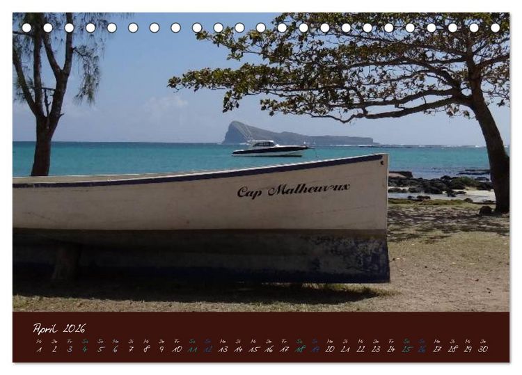 Produktbild: Indische Perle - Mauritius (Tischkalender 2026 DIN A5 quer), CALVENDO Monatskalender
