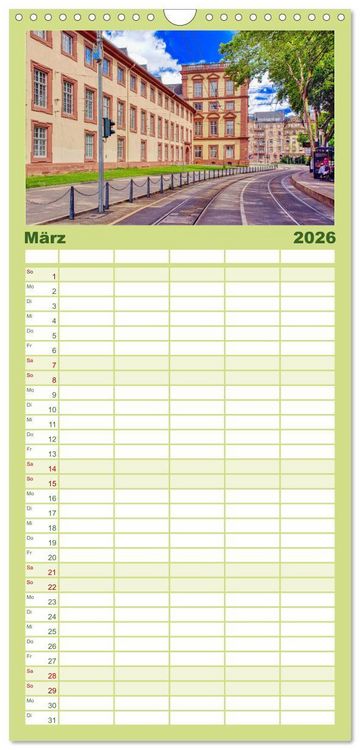 Produktbild: Familienplaner 2026 - Mannheim - Die Stadt im Quadrat mit 5 Spalten (Wandkalender, 21 x 45 cm) CALVENDO