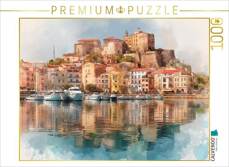 Produktbild: CALVENDO Puzzle Calvi, Corsica, Frankreich | 1000 Teile Lege-Gr&ouml;&szlig;e 64x48cm Foto-Puzzle f&uuml;r gl&uuml;ckliche Stunden
