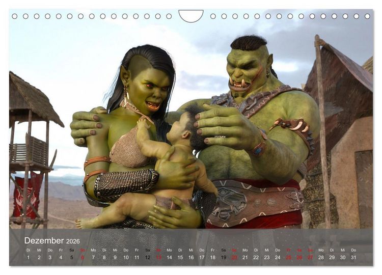 Produktbild: Welt der Orks (Wandkalender 2026 DIN A4 quer), CALVENDO Monatskalender
