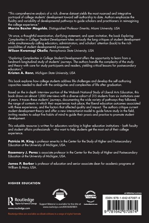 Produktbild: Exploring Complexities in College Student Development