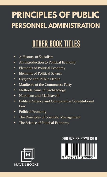 Produktbild: Principles Of Public Personnel Administration