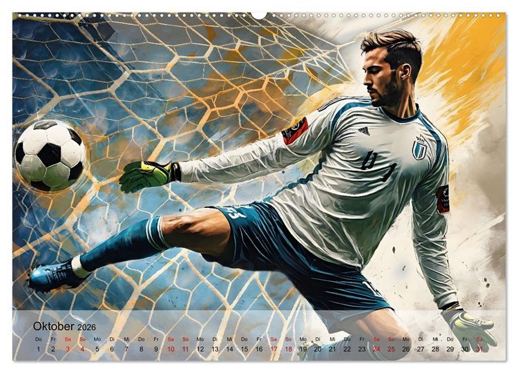 Produktbild: Fu&szlig;ball - Finale (Wandkalender 2026 DIN A2 quer), CALVENDO Monatskalender
