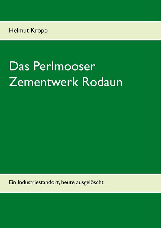 Produktbild: Das Perlmooser Zementwerk Rodaun