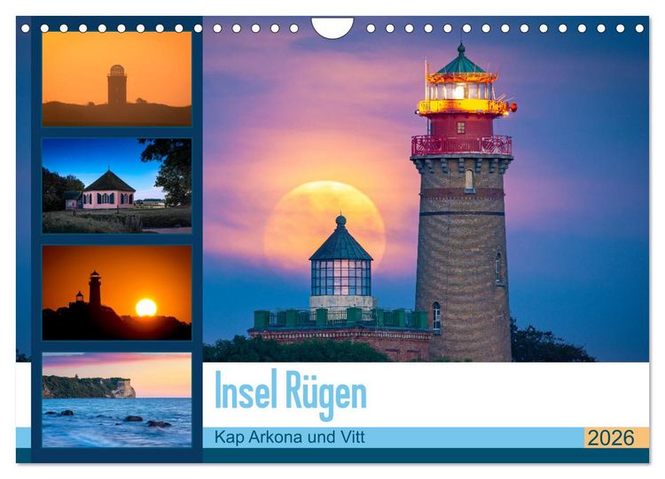 Produktbild: Insel R&uuml;gen - Kap Arkona und Vitt (Wandkalender 2026 DIN A4 quer), CALVENDO Monatskalender